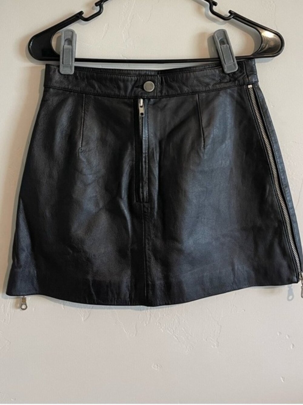 Black Leather Mini Skirt